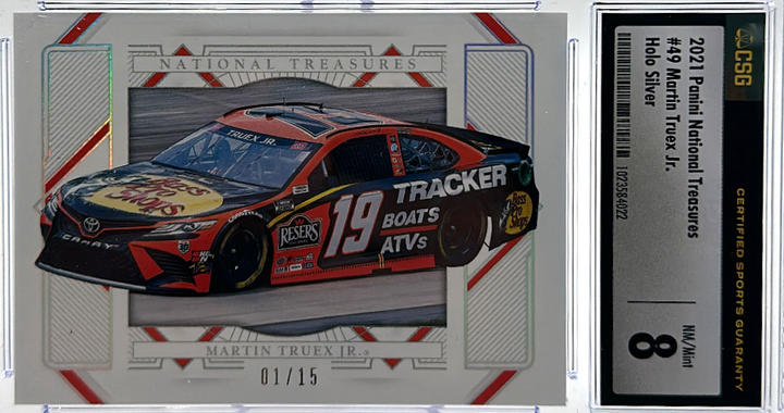 2021 Panini National Treasures - Martin Truex Jr. 49 - Holo Silver /15 - CSG CGC 8