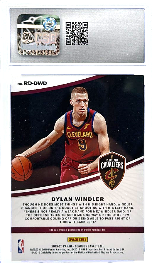 2019-20 Donruss - Dylan Windler RDDWD - Rookie Dominators Signaturs /99 - CSG CGC 9.5