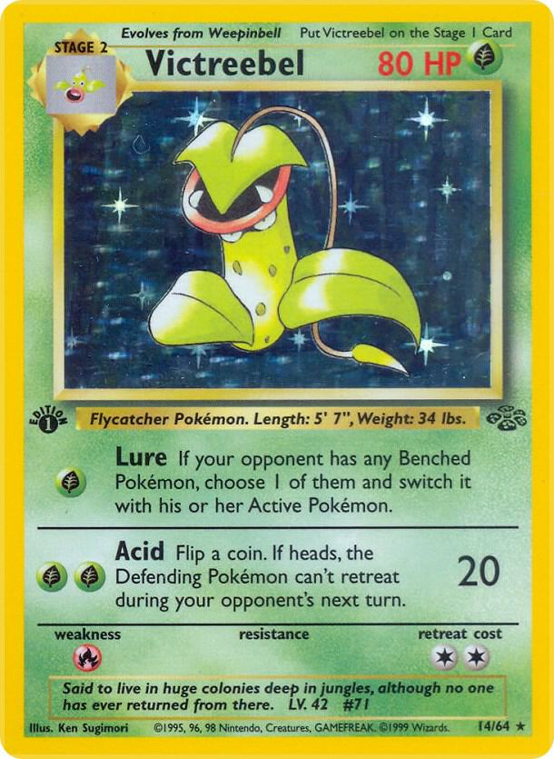 Victreebel (14) - 1st Edition Holofoil - Jungle (JU)