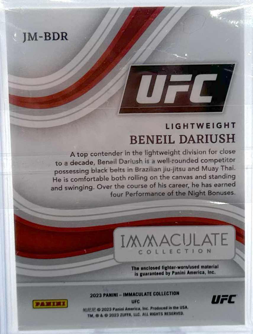 2023 Panini Immaculate UFC - Beneil Dariush JM-BDR - Immaculate Hat /6