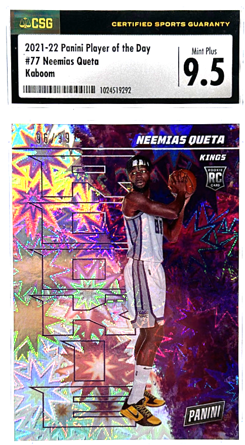 2021-22 Panini Player of the Day - Neemias Queta 77 - Kaboom /99 - CSG CGC 9.5