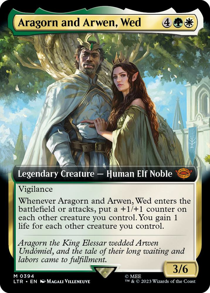 Aragorn and Arwen, Wed (Extended Art) - Universes Beyond: The Lord of the Rings: Tales of Middle-earth (LTR)
