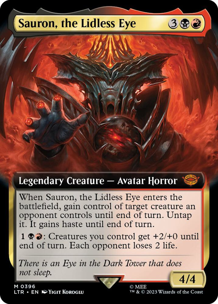 Sauron, the Lidless Eye (Extended Art) - Universes Beyond: The Lord of the Rings: Tales of Middle-earth (LTR)