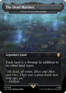 The Dead Marshes - Urborg, Tomb of Yawgmoth (Borderless) (Surge Foil) - Commander: The Lord of the Rings: Tales of Middle-earth (LTC)