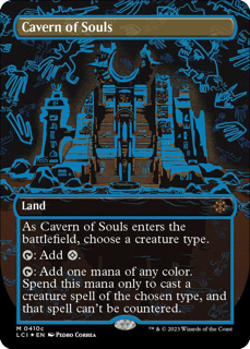 Cavern of Souls (0410c) Neon Blue (Borderless) - The Lost Caverns of Ixalan (LCI)