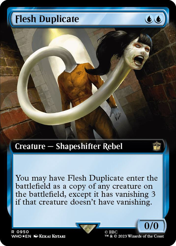 Flesh Duplicate (Extended Art) (Surge Foil) - Universes Beyond: Doctor Who (WHO)
