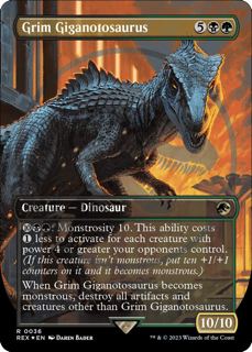 Grim Giganotosaurus (Borderless) (Emblem) - Universes Beyond: Jurassic World Collection (REX)