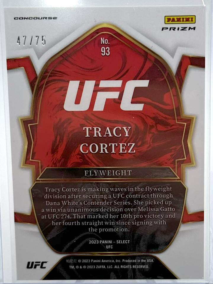 2023 Panini Select UFC - Tracy Cortez 93 - Lime Green /75