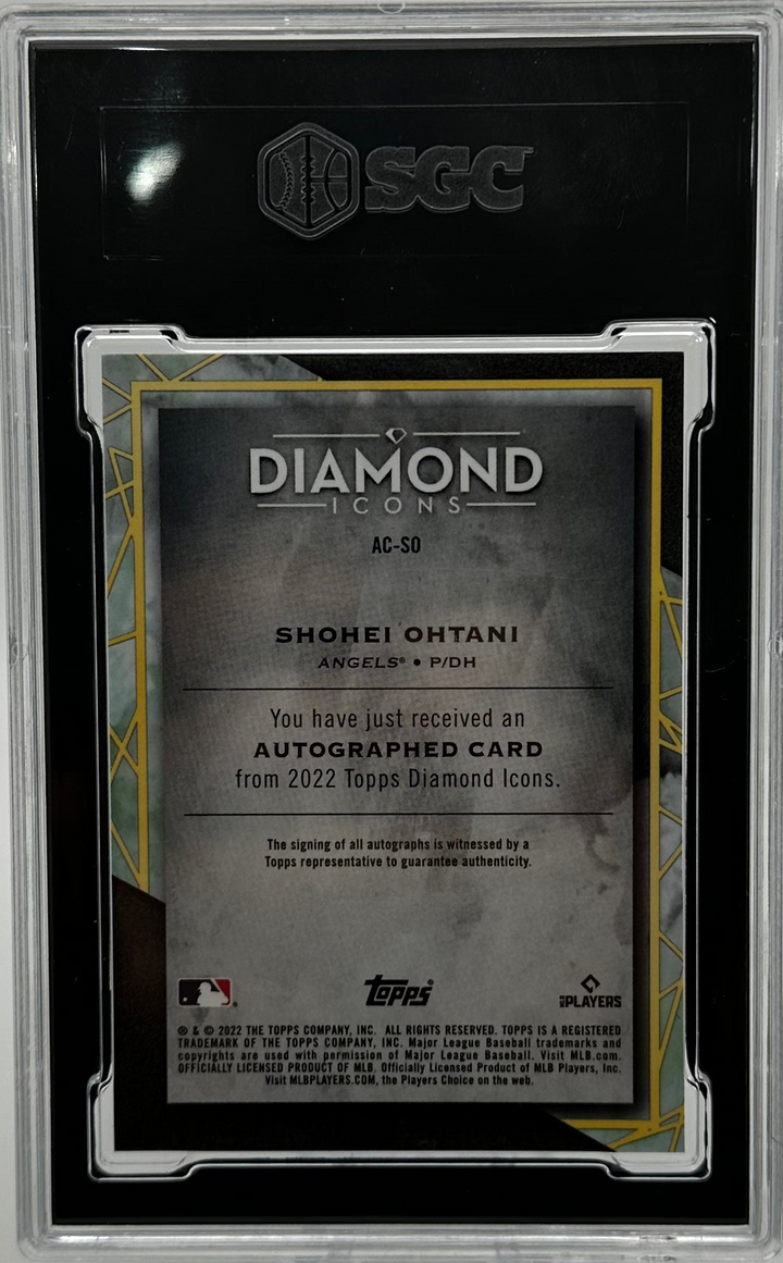 2022 Topps Diamond Icons Baseball - Shohei Ohtani AC-SO - Autograph /25 - SGC 9.5