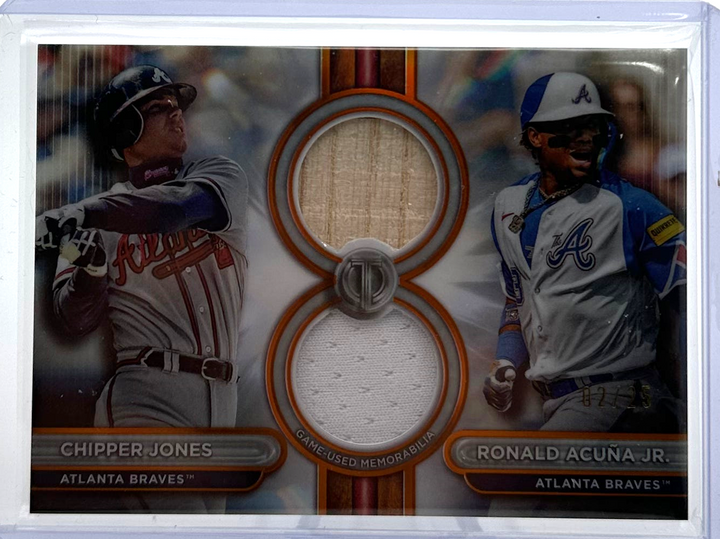 2024 Topps Tribute - Chipper Jones Ronald Acuna JR DR2-JA - Dual Relic  /25