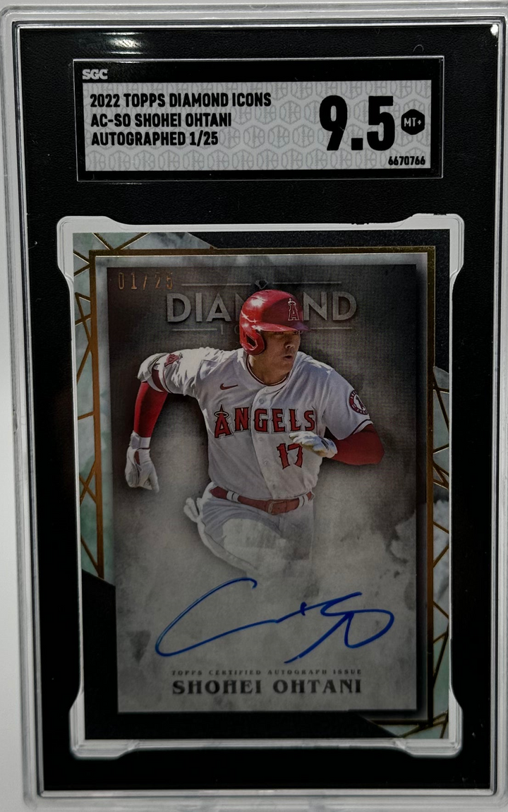 2022 Topps Diamond Icons Baseball - Shohei Ohtani AC-SO - Autograph /25 - SGC 9.5