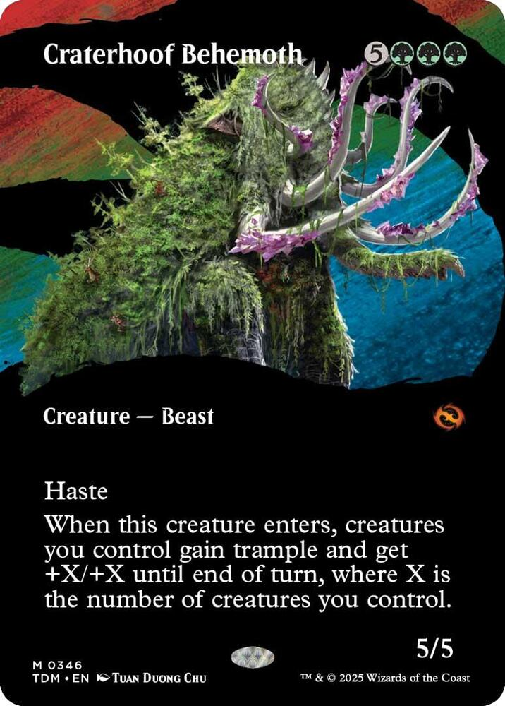 Craterhoof Behemoth (Borderless) - Tarkir: Dragonstorm (TDM)