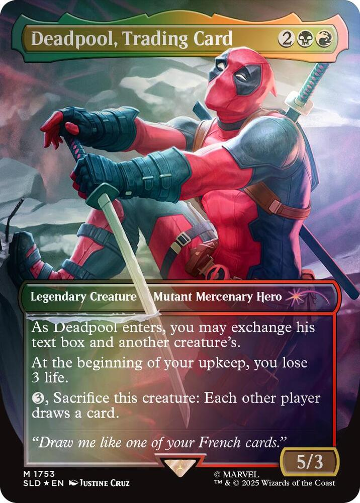 Deadpool, Trading Card (1753) (Rainbow Foil) - Secret Lair Drop Series (SLD)