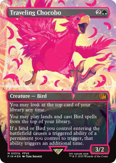 Traveling Chocobo (Borderless) (Neon Ink Pink) - Final Fantasy (FIN)