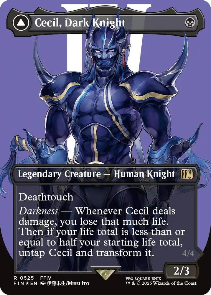 Cecil, Dark Knight (Borderless) (Surge Foil) - Final Fantasy (FIN)