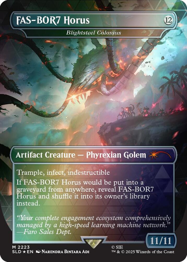 FAS-BOR7 Horus - Blightsteel Colossus (Rainbow Foil) - Secret Lair Drop Series (SLD)