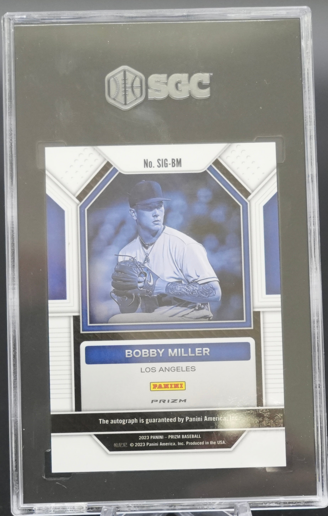 2023 Panini Prizm - Bobby Miller SIG-BM - Ice Prizm Auto - SGC 10 / 10