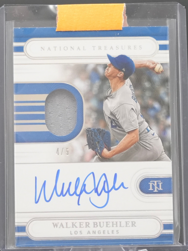 2021 Panini National Treasures Baseball - Walker Buehler TMS-WB - Patch Auto /5