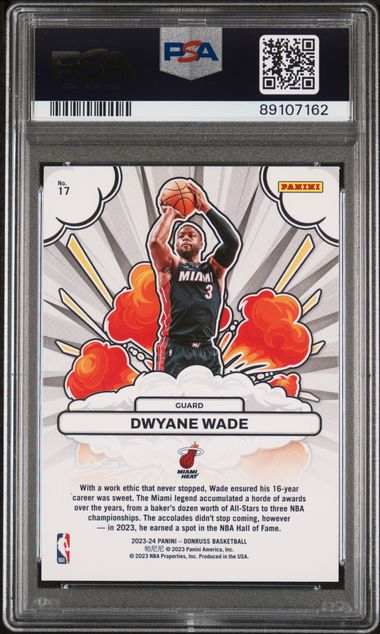 2023 Panini Donruss Basketball - Dwayne Wade #17 - Bomb Squad Insert -  PSA 10