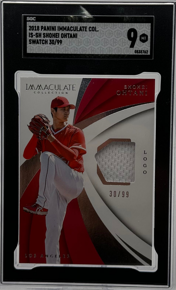 2018 Panini Immaculate Baseball - Shohei Ohtani IS-SH- Swatch /99  - SGC 9