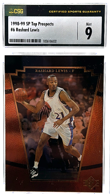 1998-99 SP Top Prospects - Rashard Lewis 6 - CSG CGC 9