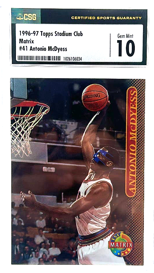 1996-97 Topps Stadium Club - Antonio McDyess 41 - Matrix - CSG CGC 10