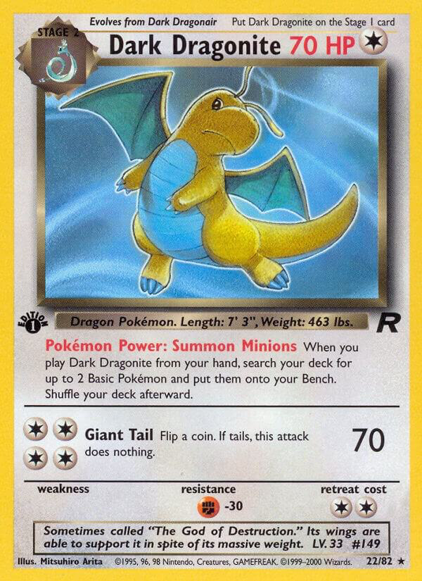 Dark Dragonite (22) - Team Rocket (TR) 1st Edition