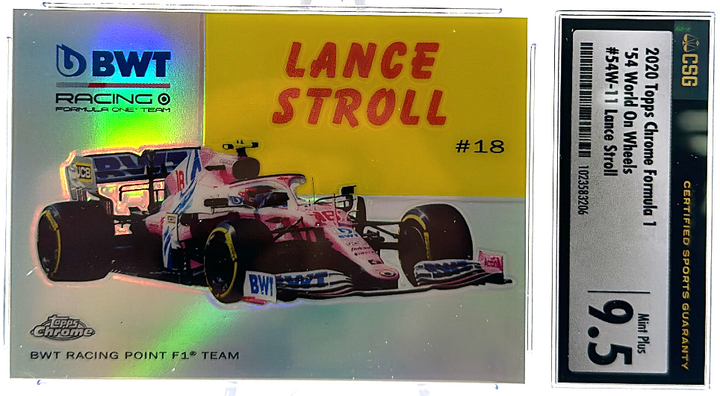 2020 Topps Chrome Formula 1 - Lance Stroll 54W-11 - World On Wheels - CSG CGC 9.5