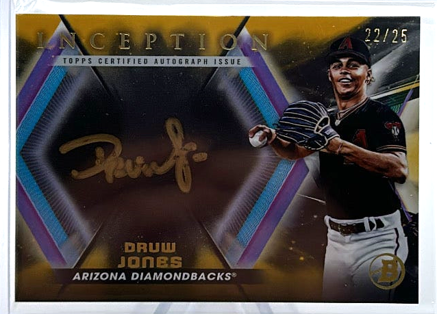 2023 Bowman Inception Baseball  - Druw Jones ISS-DJS - Gold Auto /25