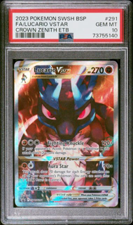 Lucario Vstar 291 Elite Trainer Box promo - 2023 Pokemon - PSA 10