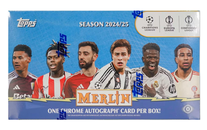 2024-25 Topps Chrome Merlin UEFA Club Competitions Soccer Hobby Box