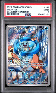 Squirtle 148/142 Stellar Crown Illustration Rare - 2024 Pokemon - PSA 9