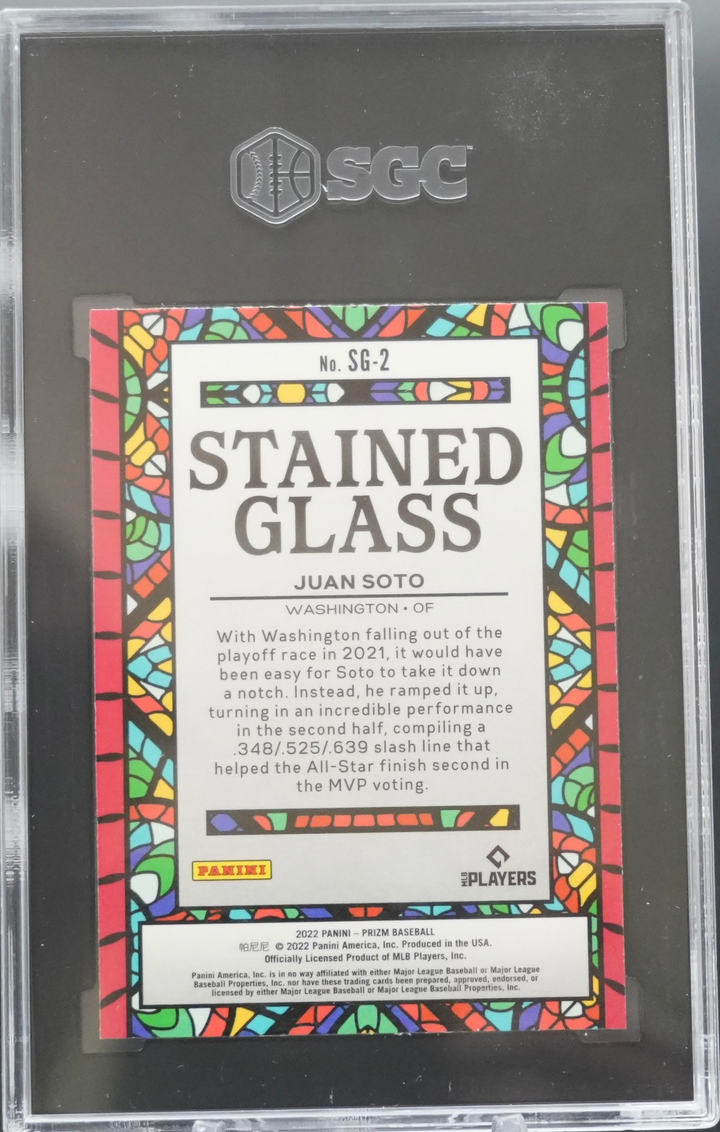 2022 Panini Prizm - Juan Soto SG-2 - Stained Glass - SGC 8.5