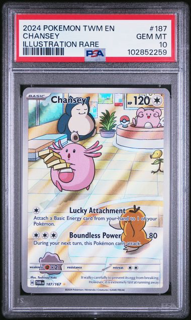 Chansey 187/167 Illustration Rare Twilight Masquerade - 2024 Pokemon - PSA 10