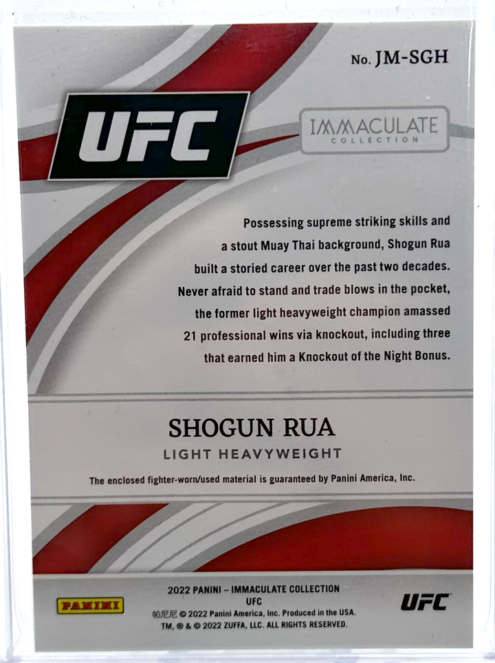 2022 Panini Immaculate UFC - Shogun Rua JM-SGH - Training Shorts /6