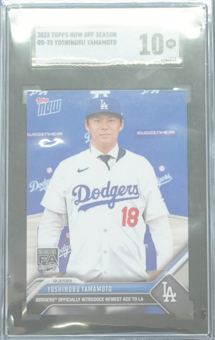 2023 Topps off Season - Yoshinobu Yamamoto OS-25 - SGC 10