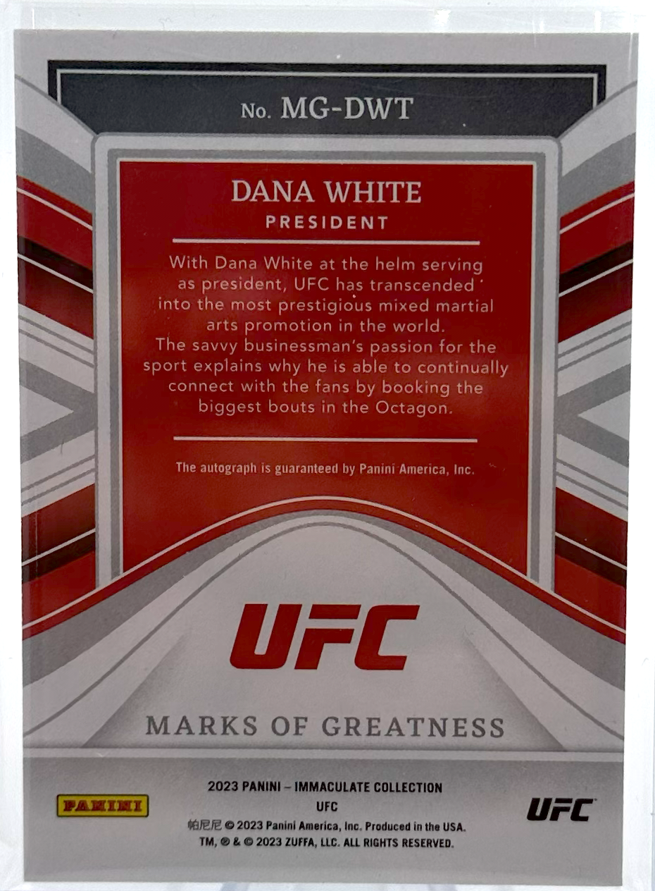 2023 Panini Immaculate UFC - Dana White MG-DWT - Marks Of Greatness /49