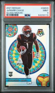 2021 Mosaic Football - Ja'Marr Chase GM26 - Glass Mosaic - PSA 9