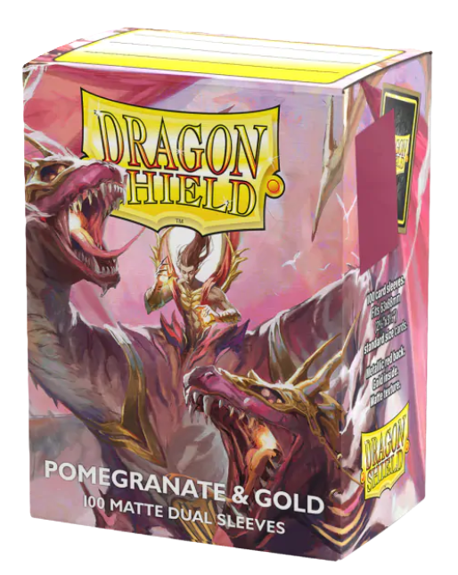 Dragon Shield Sleeves: Pomegranate & Gold - Matte Dual (Box of 100)