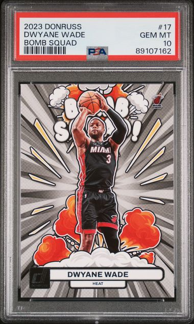2023 Panini Donruss Basketball - Dwayne Wade #17 - Bomb Squad Insert -  PSA 10