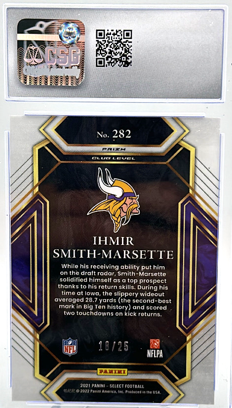 2021 Panini Select - Ihmir Smith-Marsette 282 - CSG 10