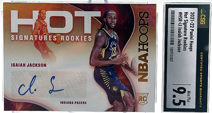 2021-22 Panini Hoops - Isaiah Jackson HSR-IJ - Hot Signatures Rookies - CSG CGC 9.5 / 10