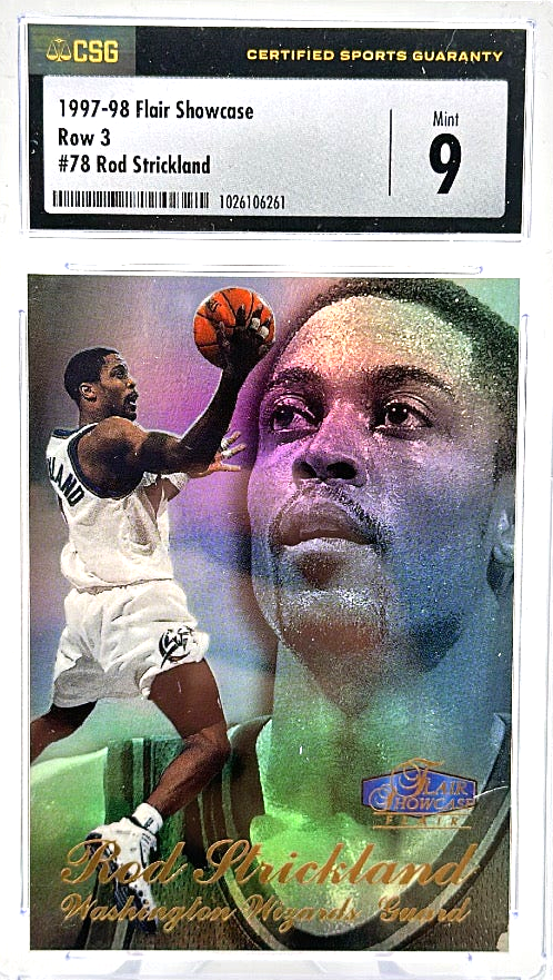 1997-98 Fleer Flair Showcase - Rod Strickland 78 - Row 3 - CSG CGC 9