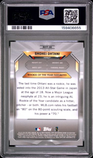 2018 Bowman Mega  - Shohei Ohtani ROYFSO - Chrome ROY Favorites - PSA 9