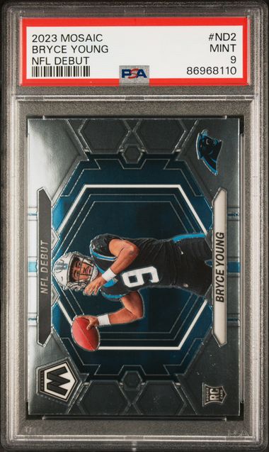 2023 Panini Mosaic - Bryce Young ND-2 - NFL Debut - PSA 9