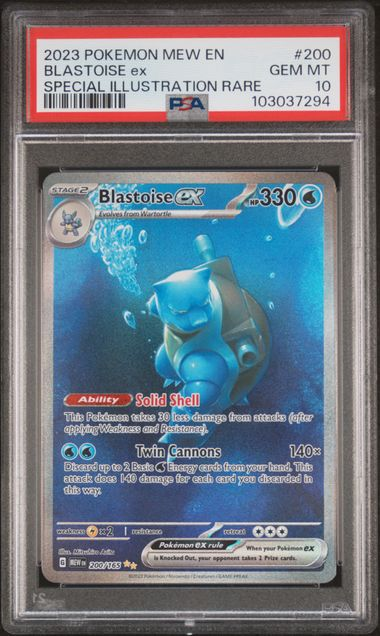 Blastoise 200/165 Special Illustration Rare 151 - 2023 Pokemon - PSA 10