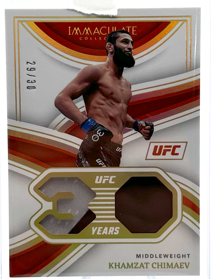 2023 Panini Immaculate UFC - Khamzat Chimaev 30M-KHM - 30th mem /30