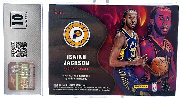 2021-22 Panini Hoops - Isaiah Jackson HSR-IJ - Hot Signatures Rookies - CSG CGC 9.5 / 10