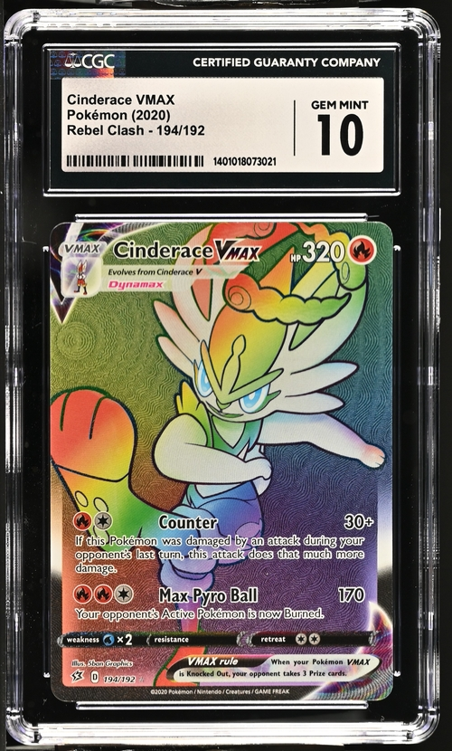 Cinderace VMAX - 194/192  - Rebel Clash - 2020 Pokémon - CGC 10