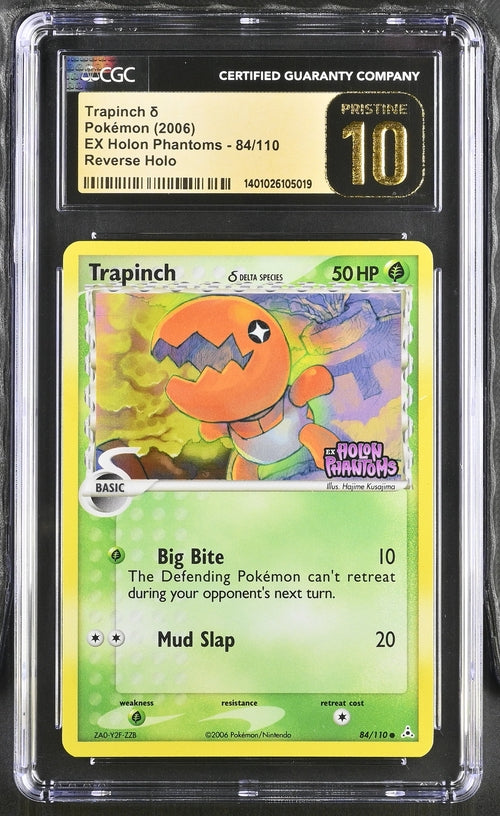 Trapinch - EX Holon Phantom - 84/110 - Reverse Holo - CGC 10